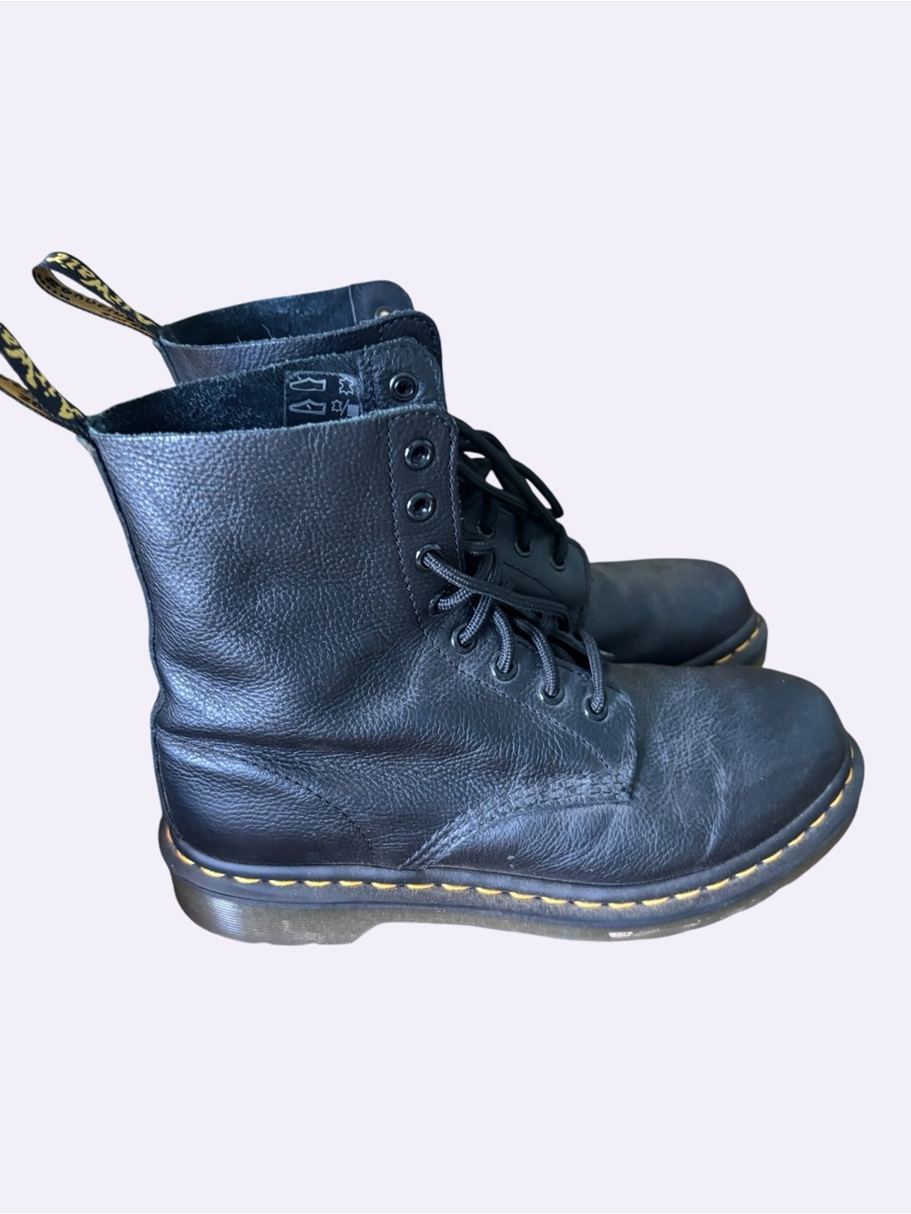 Dr. Martens Black Leather 8-Eye Combat Boots